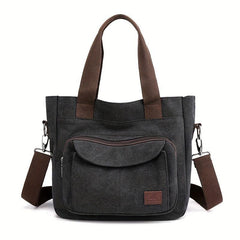 Vintage Canvas Tote Bag Crossbody Handbag for Travel