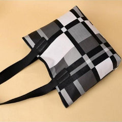 Large Capacity Pattern Tote Shoulder Bag with Zipper