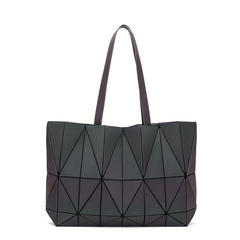 Geometric Luminous Shoulder Bag Women's Casual Handbag & Purse