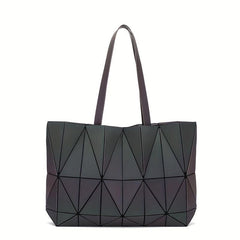 Geometric Luminous Shoulder Bag Women's Casual Handbag & Purse