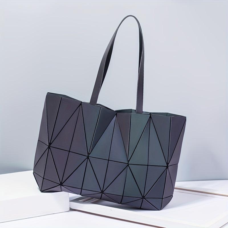 Geometric Luminous Shoulder Bag Women's Casual Handbag & Purse