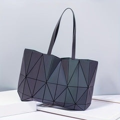 Geometric Luminous Shoulder Bag Women's Casual Handbag & Purse
