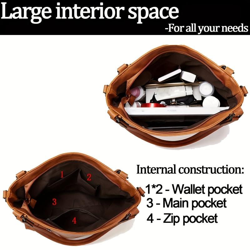Soft Leather Handbag Large Capacity Tote Bag