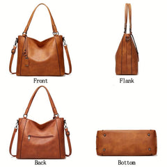 Soft Leather Handbag Large Capacity Tote Bag