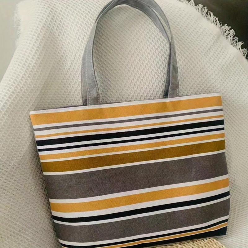 Floral Print Canvas Tote Bag Lightweight Shopping Bag Women's Large Shoulder Bag