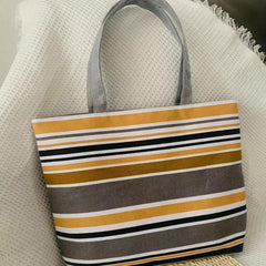 Floral Print Canvas Tote Bag Lightweight Shopping Bag Women's Large Shoulder Bag
