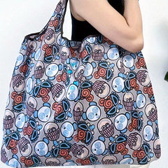 Stylish Printed Shopping Bag Eco Foldable Tote Bag Large Capacity