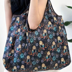 Stylish Printed Shopping Bag Eco Foldable Tote Bag Large Capacity