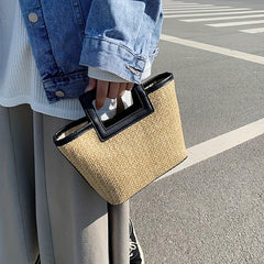Woven Beach Bag Large Capacity Seaside Tote For Vacation