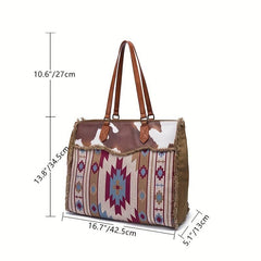 Retro Style Casual Bag Sets Large Capacity Tote Bag With Purse