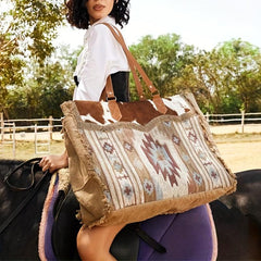 Retro Style Casual Bag Sets Large Capacity Tote Bag With Purse