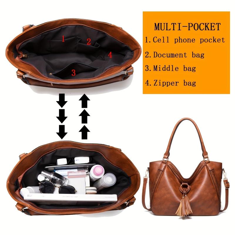 Women Handbags Tote Bag Soft Leather Large Capacity Casual Ladies Shoulder Cross