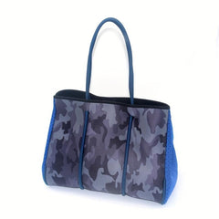Neoprene Waterproof Stripe Camo Shoulder Bag With Small Purse