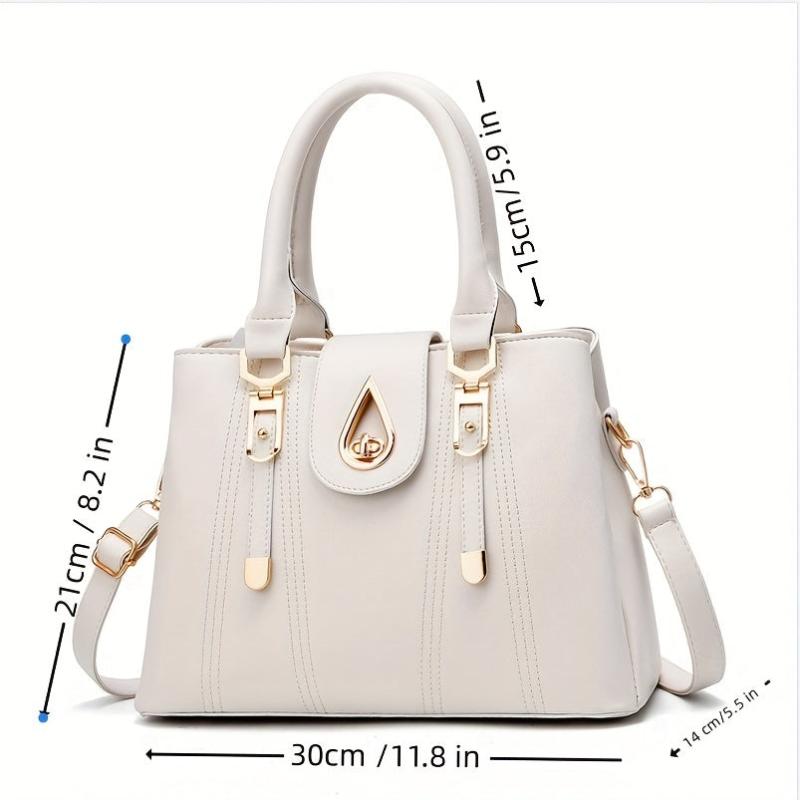Large Capacity Casual Tote Bag Adjustable Strap Zipper Crossbody Bag