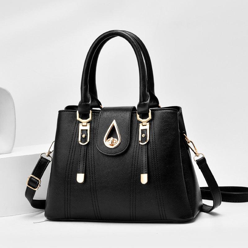 Large Capacity Casual Tote Bag Adjustable Strap Zipper Crossbody Bag