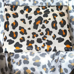 Leopard Pattern Large Capacity Tote Bag Foldable Reusable Grocery Bag