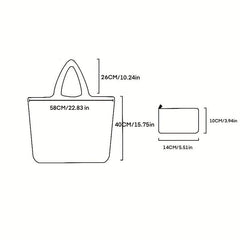 Leopard Pattern Large Capacity Tote Bag Foldable Reusable Grocery Bag