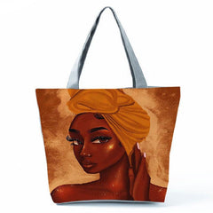 Beauty Printed Large Capacity Tote Bag Lightweight Shoulder Bag