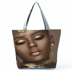 Beauty Printed Large Capacity Tote Bag Lightweight Shoulder Bag
