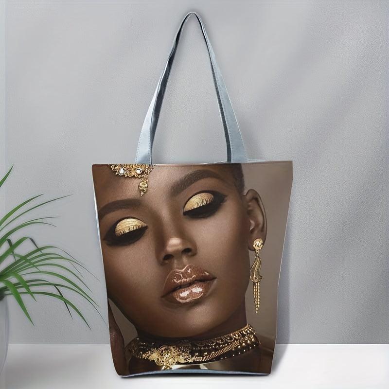 Beauty Printed Large Capacity Tote Bag Lightweight Shoulder Bag