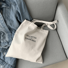 Large Capacity Canvas Tote Bag Durable Lightweight Shoulder Bag