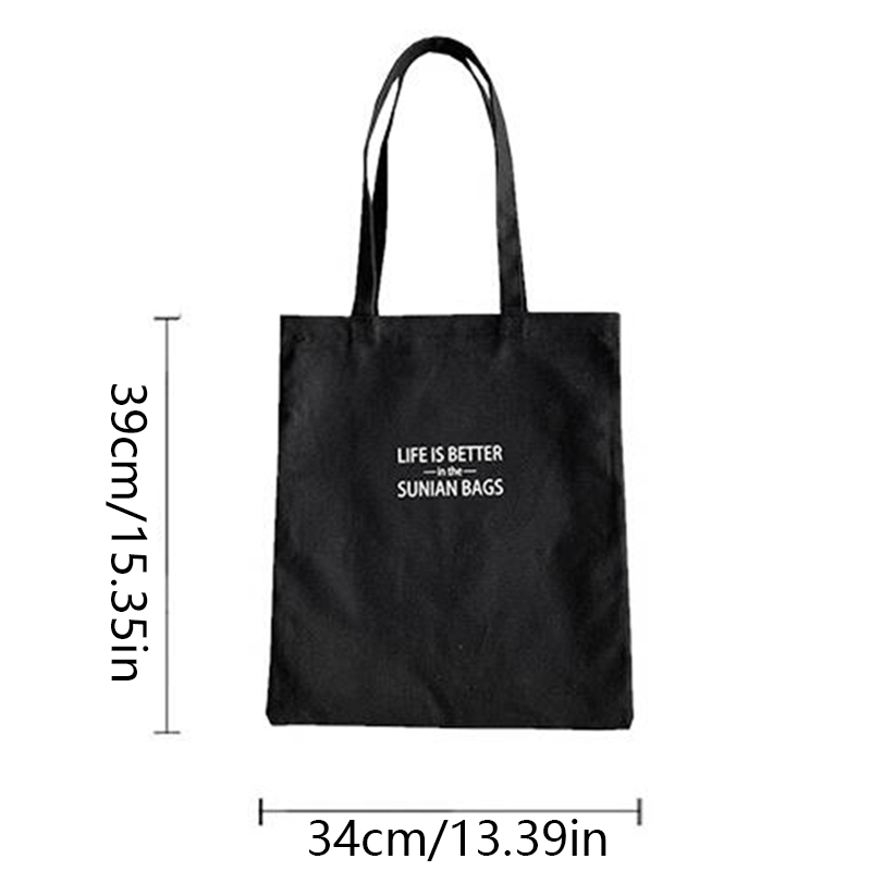 Large Capacity Canvas Tote Bag Durable Lightweight Shoulder Bag