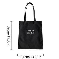 Large Capacity Canvas Tote Bag Durable Lightweight Shoulder Bag