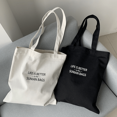 Large Capacity Canvas Tote Bag Durable Lightweight Shoulder Bag