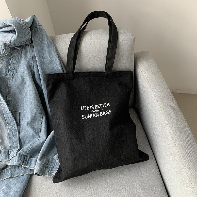 Large Capacity Canvas Tote Bag Durable Lightweight Shoulder Bag