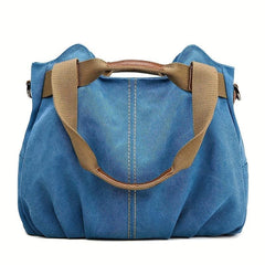 Vintage Canvas Tote Bag Large Capacity Crossbody Bag