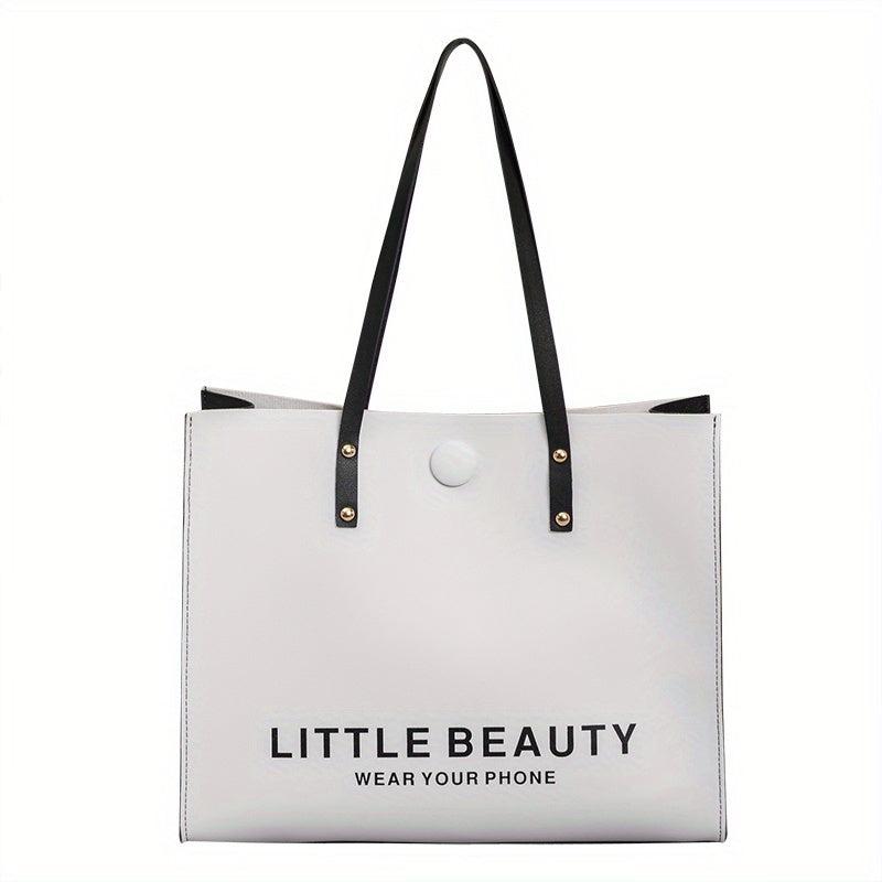 Women's Letter Print Shoulder Bag Handbag All Match Stylish Tote Bag