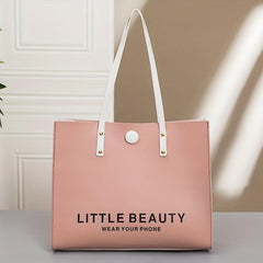 Women's Letter Print Shoulder Bag Handbag All Match Stylish Tote Bag