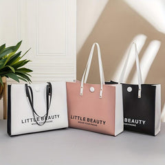 Women's Letter Print Shoulder Bag Handbag All Match Stylish Tote Bag