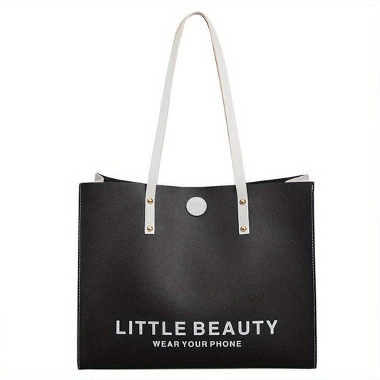 Women's Letter Print Shoulder Bag Handbag All Match Stylish Tote Bag