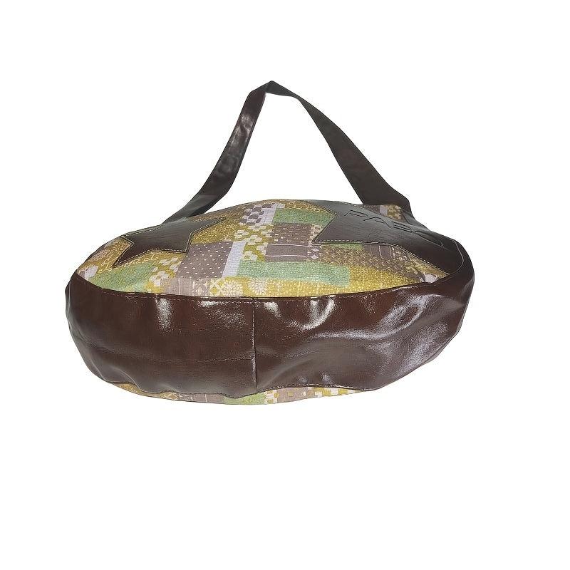 Star Pattern Hobo Shoulder Bag Vintage Crossbody Bag Large Capacity Tote Bag