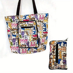 Foldable Heavy Duty Grocery Bag Large Capacity Tote Bag For Travel