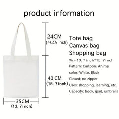 Midnight Pattern Canvas Shoulder Bag Lightweight Versatile Handbag