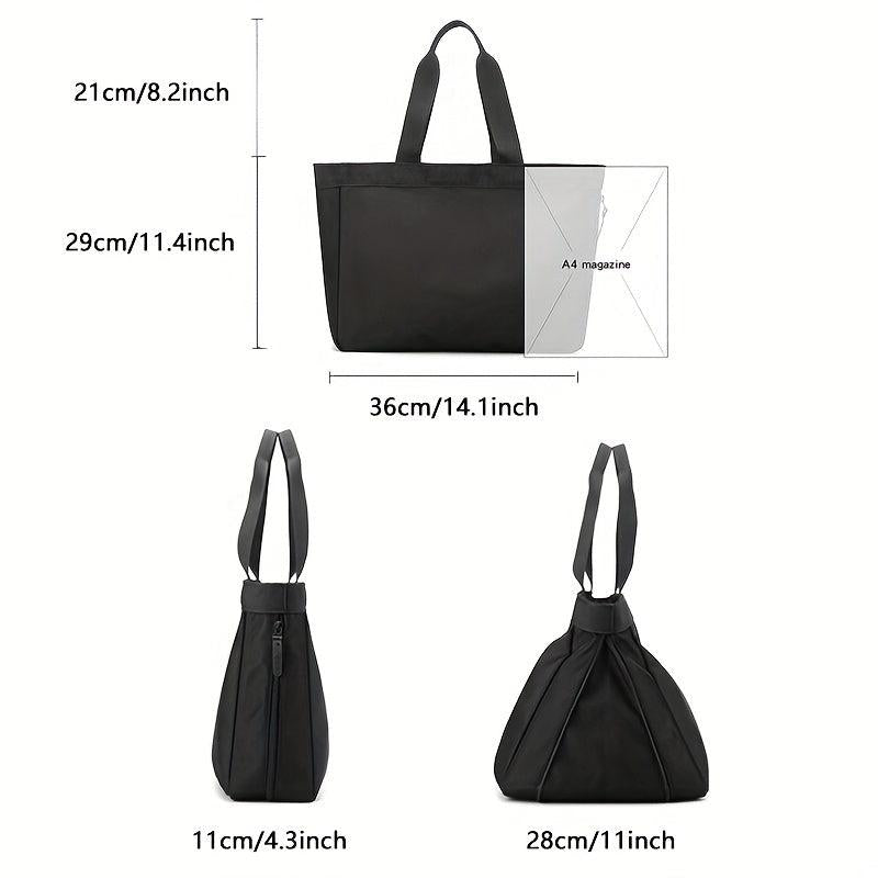 Chenille Letter Travel Tote Bag Large Capacity Casual Shoulder Bag