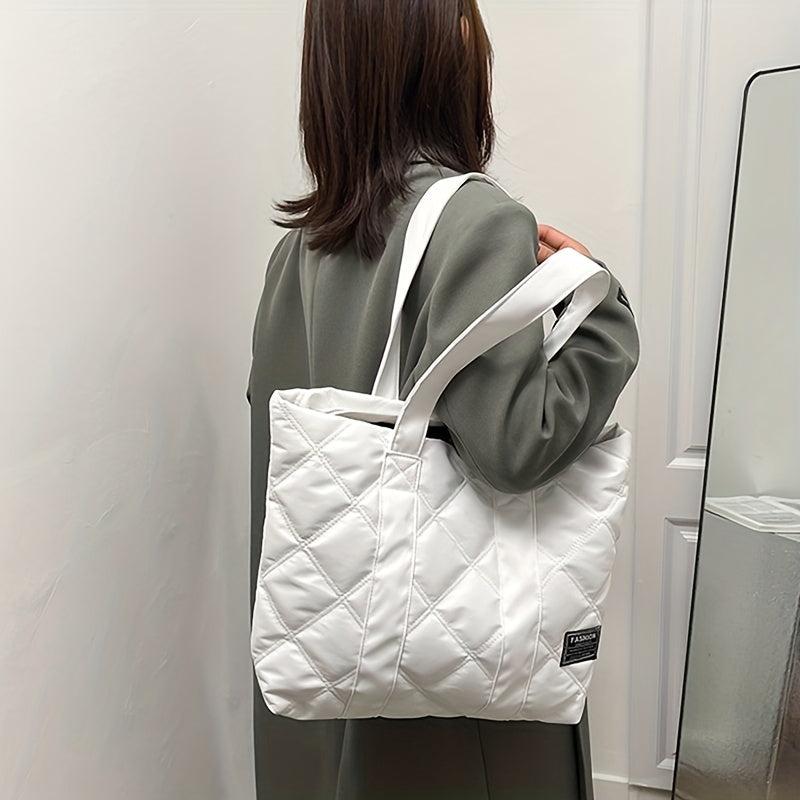 Quilted Large Tote Bag Shoulder Handbag