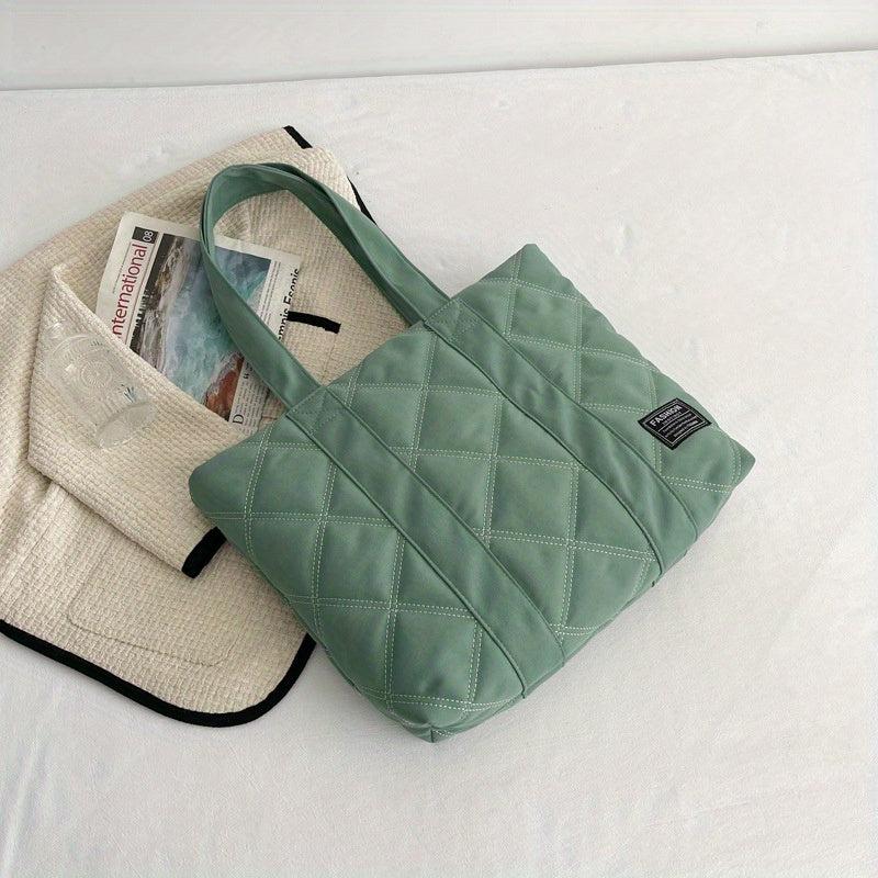 Quilted Large Tote Bag Shoulder Handbag
