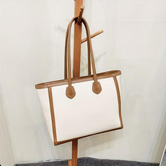 Colorblock Stylish Tote Shoulder Bag Large Capacity Storage Bag