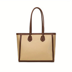 Colorblock Stylish Tote Shoulder Bag Large Capacity Storage Bag