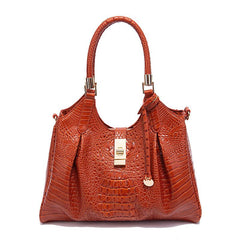 Crocodile Pattern Tote Bag Retro Style Handbag For Work & Office