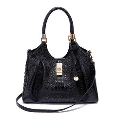 Crocodile Pattern Tote Bag Retro Style Handbag For Work & Office