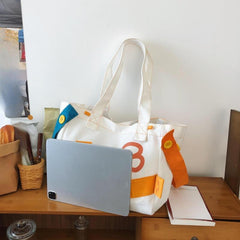 Cartoon Flower Tote Bag Large Capacity Hobo Bag