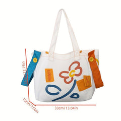 Cartoon Flower Tote Bag Large Capacity Hobo Bag