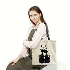 Cats Printed Large Capacity Tote Bag Lightweight Shoulder Bag