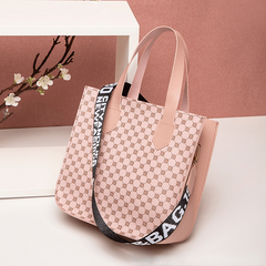 Faux Leather Shoulder Bag with Zipper Closure