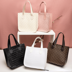 Faux Leather Shoulder Bag with Zipper Closure