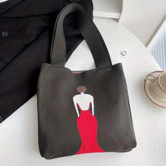 Knitted Tote Bag Large Capacity Shoulder Bag Women's Casual Handbag